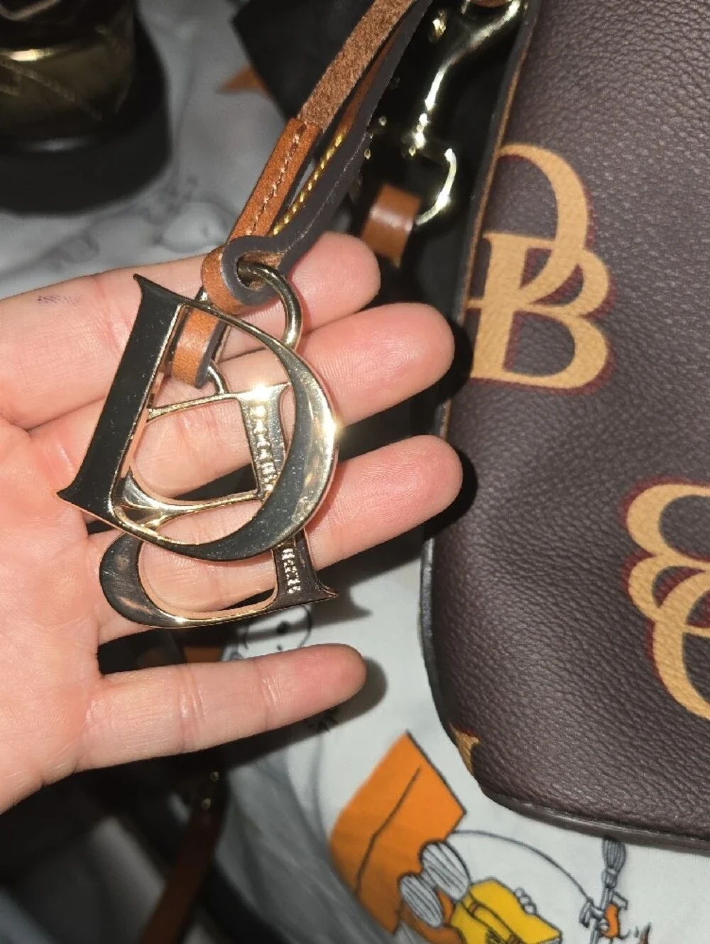 Dooney And Burke Brown and Tan Crossbody Bag - Picture 8 of 13
